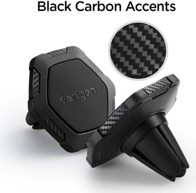 Mbajtëse magnetike për veturë Spigen QS11, universale, rrotullim 360°, e zezë