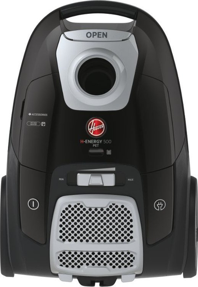 Fshesë me qese Hoover H-Energy 500 HE520PET 011, 700W, HEPA 12, e zezë