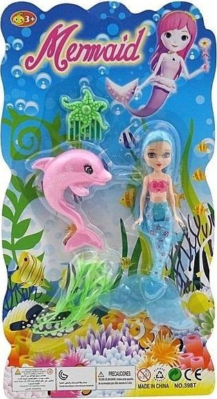 Kukull sirenë Adar Mermaid Mini, 7 cm, me aksesorë, shumëngjyrëshe