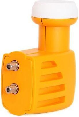 LNB satelitor Televes Twin, 2 dalje, 10.7–12.75 GHz, portokalli