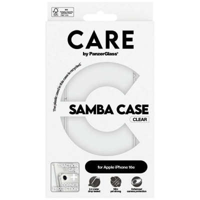 Këllëf telefoni PanzerGlass Samba Case për iPhone SE 2020, kundra goditjeve, transparent