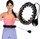 Hula hoop inteligjent One Fitness OHA01, rreth i rregullueshëm, me top graviteti, i zi