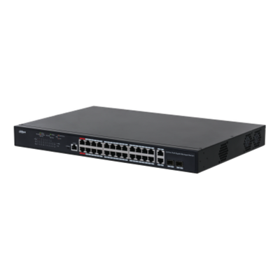Switch i menaxhueshëm Dahua PFS4226-24GT-370, 24x Gigabit PoE, 370W, gri