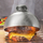 Kapak për burger Gefu BBQ G-89557, çelik inox, dorezë rezistente ndaj nxehtësisë, gri