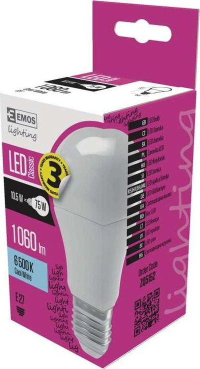 Poç elektrik Emos, 10.5W, 1060lm, 6500K, E27, i bardhë