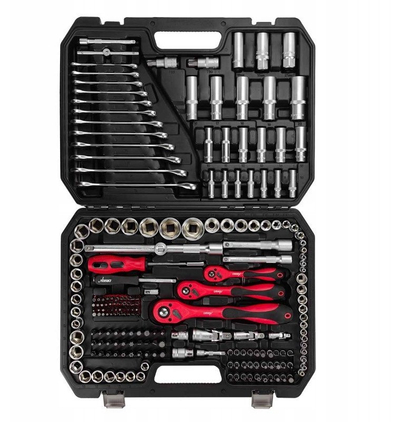 Set veglash Disen 216 copë, çelësa çorape 1/2", Torx, valixhe plastike