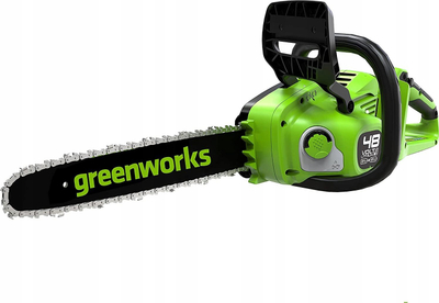 Sharrë zinxhiri pa kabllo Greenworks GD24X2CS36, 48V, brushless, 36cm, jeshile
