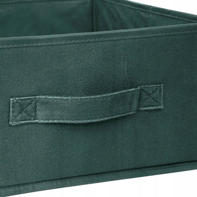 Kosh kadife Velvet Basket 5Five Mix N Modul, 31x31x15cm, me dorezë, jeshile khaki