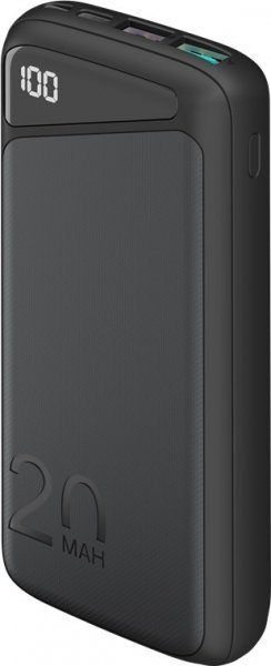 Надворешна батерија Goobay 53939, 20000mAh, 3 порти, црна