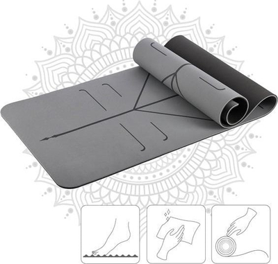 Tapet yoga HMS YM10, TPE, 183x61 cm, 0.5 cm, dyngjyrësh