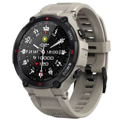 Smartwatch Giewont GW430 2, ekran me ngjyra, mat rrahjet e zemrës, gri