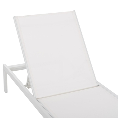 Shezllon Thatcher 196,5x64,5x92Hcm (HM5983.01), bardhë