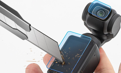 Mbrojtëse ekrani Sunnylife për DJI Pocket 3, xham i fortë 0.33mm, set 2+2, transparente