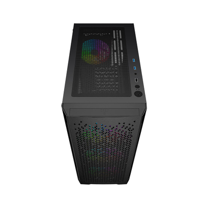 Kuti kompjuteri Gembird Fornax 400X, Midi Tower ATX, ARGB, e zezë