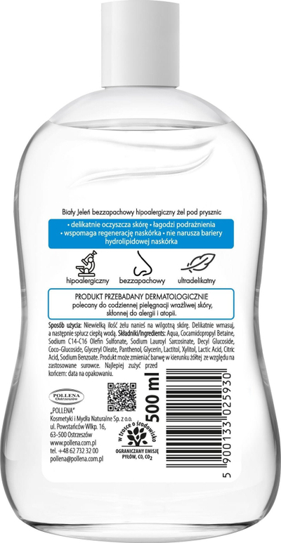Гел за туширање Bialy Jelen, 500 ml, хипоалергиски, без мирис
