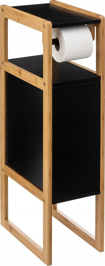 Dolap i ngushtë për letër higjenike Natureo Bamboo, MDF, bambu që s’e ha lagështira, kafe natyrale
