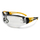 Syze mbrojtëse DeWalt DPG108-1D, lente transparente, me visor, verdhë e zezë