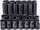 Set çelësash goditës SATA 34399T, 26 copa, 1/2", mur i hollë, i zi