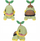 Set figura Pokémon Battle 6 Pack Jazwares, 5cm, Pawmi Squirtle Torchic Turtwig Hoothoot Appletun, shumëngjyrësh