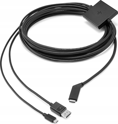 Kabllo VR HP Reverb G2, 6m, USB dhe DisplayPort, i zi