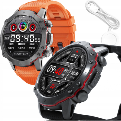 Smartwatch Kiano Watch Sport, mat rrahjet e zemrës, i papërshkueshëm nga uji, i zi