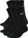 Тренинг чорапи за момчиња Nike Performance Cushioned Crew, пакет 6 парчиња, црна