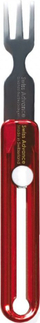 Pirun udhëtimi Swiss Advance Hippus F Fork, i palosshëm, çelik inox, transparent