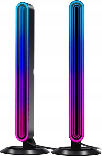Set llampa tavoline BlitzWolf BW-AL1, 2 copë, RGB LED, USB, të zeza