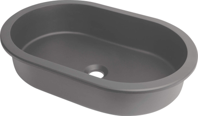 Lavaman oval Deante Granite Undermount Inset, granit, anthracite metallic