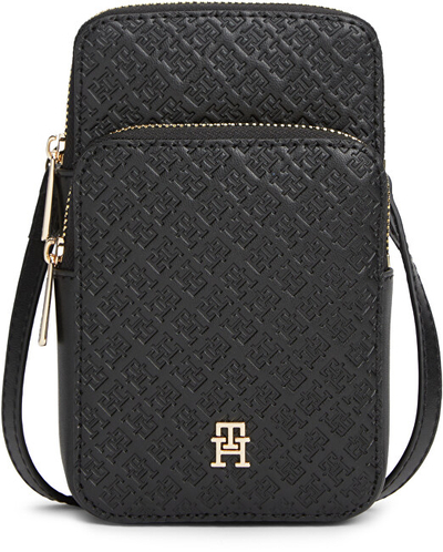 Çantë telefoni Tommy Hilfiger AW0AW18601, poliuretani, e zezë