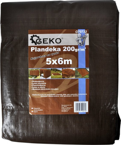 Mbulese cerade GEKO Tarpaulin PE, 2x3 m, e papërshkueshme nga uji, blu