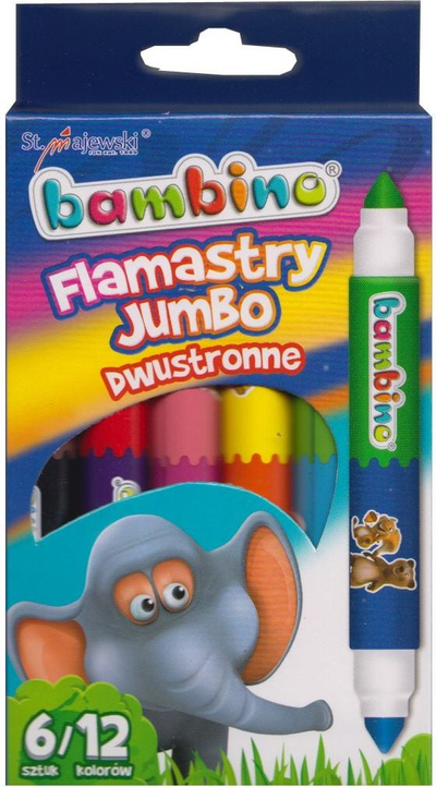 Markera me dy anë St. Majewski Jumbo Bambino, set 6 copë, 12 ngjyra