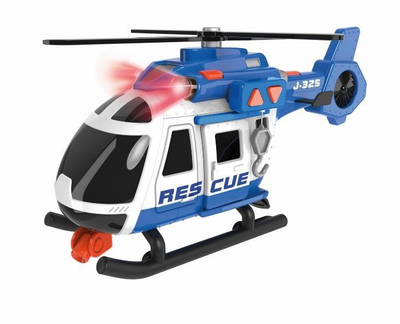 Helikopter lodër CYP Teamsterz, 42 cm, me drita dhe tinguj, blu e bardhë