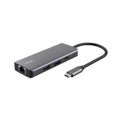 Dock USB C Trust Multi port 24968, HDMI 4K, Power Delivery 100W, gri