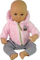 Kukull bebe LeanToys, 40 cm, me gajret, rozë