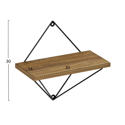 Set rafte muri Zannard 30x14x30Hcm (HM8929.11), zezë