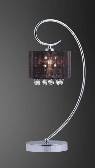 Lampë tavoline Netlighting, 1xE14 40W, abazhur kristali, e zezë