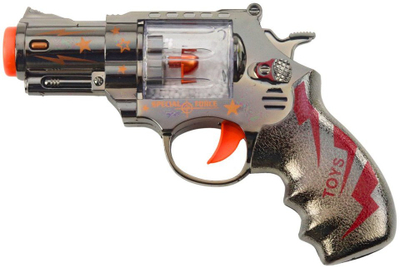 Pistoletë lodër revolver me toptha, me drita edhe zëra, shumëngjyrëshe
