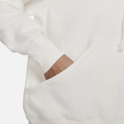 Bluzë me kapuç Nike Chelsea Phoenix Fleece, oversize, për goca, e bardhë Sail