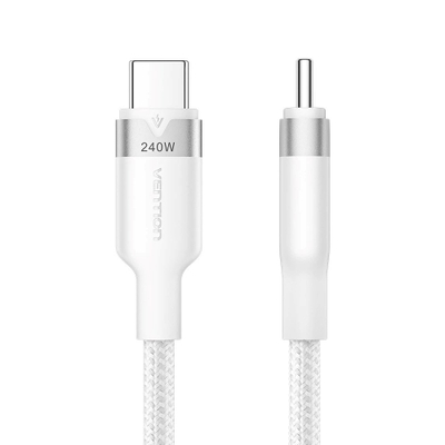 Kabllo USB-C në USB-C 2.0 PD 3.1, 5A 240W, 2m, e bardhë