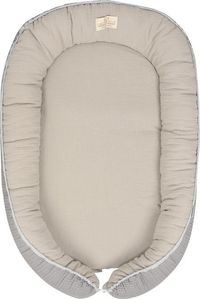 Shtrat pozicionues për bebe PRESTIGE MUSLIN, 80x55cm, pëlhurë pambuku, rozë