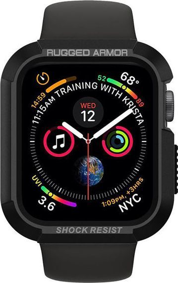 Këllëf Rugged Armour për Apple Watch Seria 4, 44mm, i zi