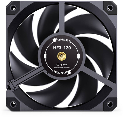 Вентилатор за компјутер Jonsbo HF3-120, 120mm, PWM, црн