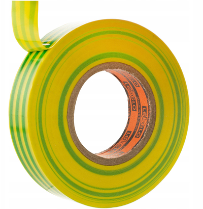 Shirit izolues Repero PVC, 19mm, 20m, jeshile verdhë