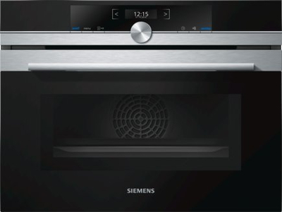 Furrë e integrume kompakte Siemens CM633GBS1S, 4D HotAir, me mikrovalë, inox e zezë