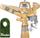 Spërkatës kopshti Bradas Brass GW 3/4", rrotullues pulsues, rreze 35 m, metalik