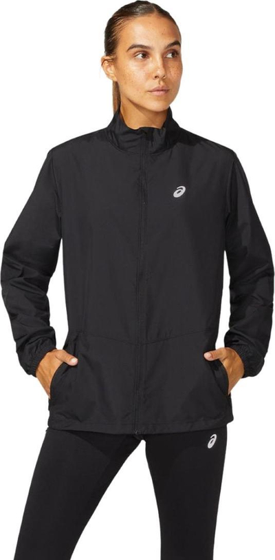 Xhaketë vrapimi Asics Core Jacket W 2012C341-001, për goca, poliestër, e zezë