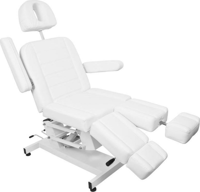 Karrige elektrike estetike Azzurro 706 Pedi 1 Strong, me rregullim me motor, e bardhë