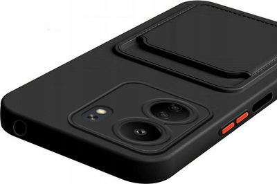 Kapak telefoni OEM për Xiaomi Redmi 13C, me xhep për kartë, i zi