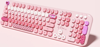 Set tastierë dhe mi wireless Mofii Lovely 2.4G, 104 taste, DPI i rregullueshëm, rozë